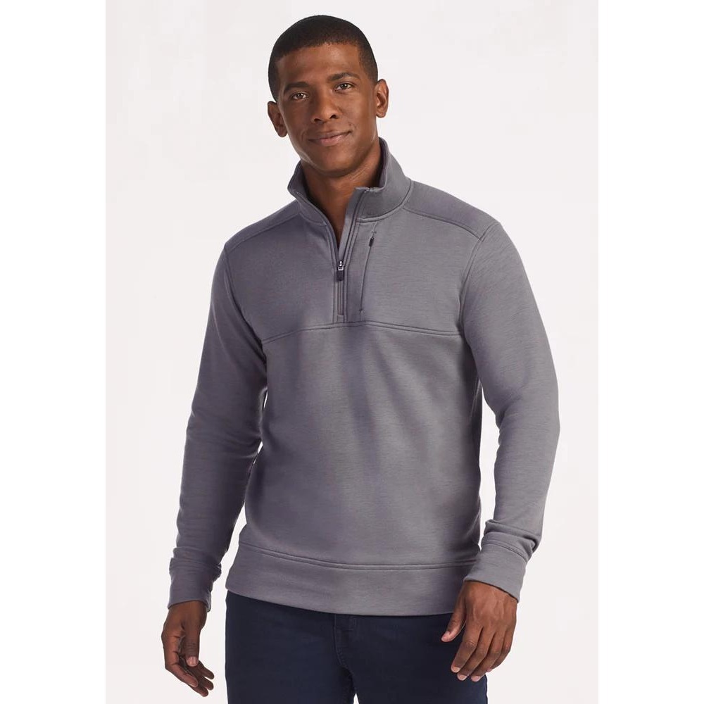 Woolx‎ Mason Quarter Zip Merino Wool Blend Pullover Fleece Large Gray Gorpcore